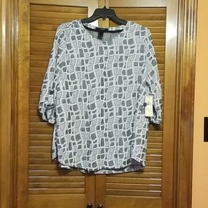 Ali Miles gray blouse